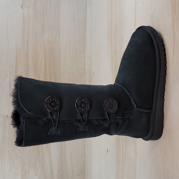 Ugg Bailey Button Black Tall Women's Boots SN 1873